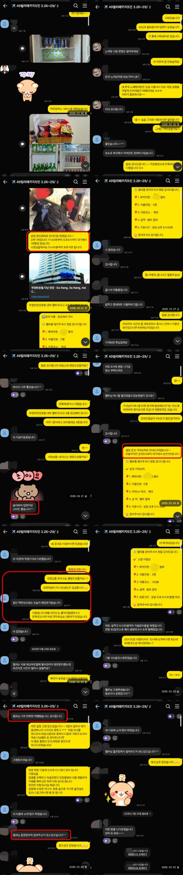 다낭P플러스 5인 공항 픽업 실시간 대응 풀빌라 냉장고 맥주 세팅 카카오톡 2026년 3월